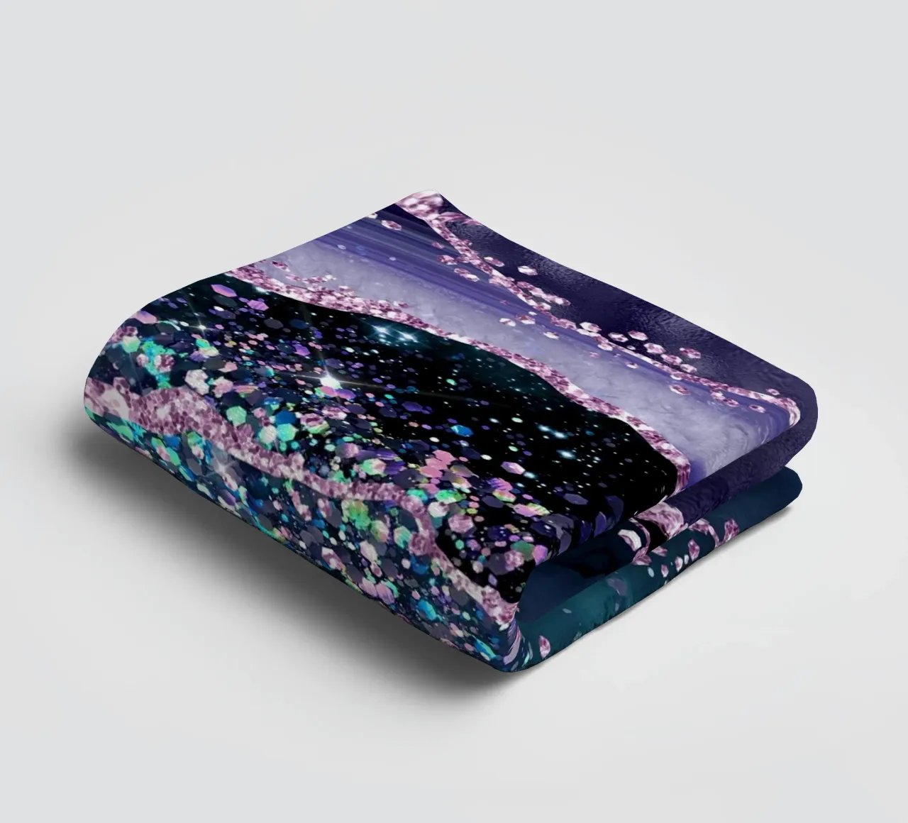 Ocean Glitter Agate Texture 05 towel by Gemstone Textures