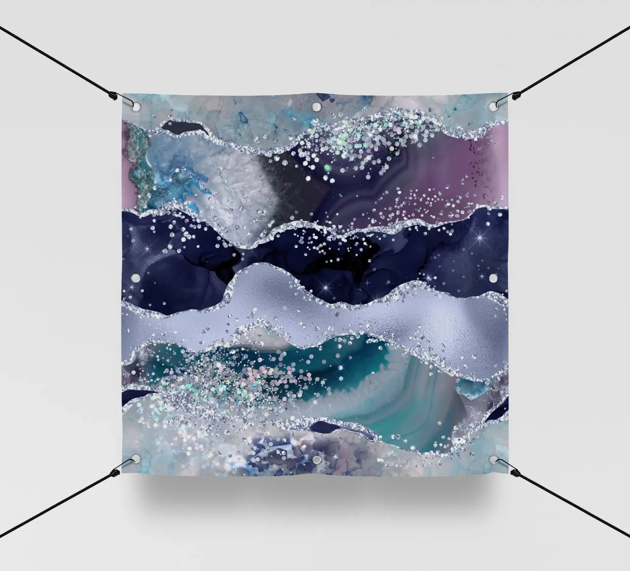 Oceano Glitter Agata Texture 06 telo in pvc da Gemstone Textures