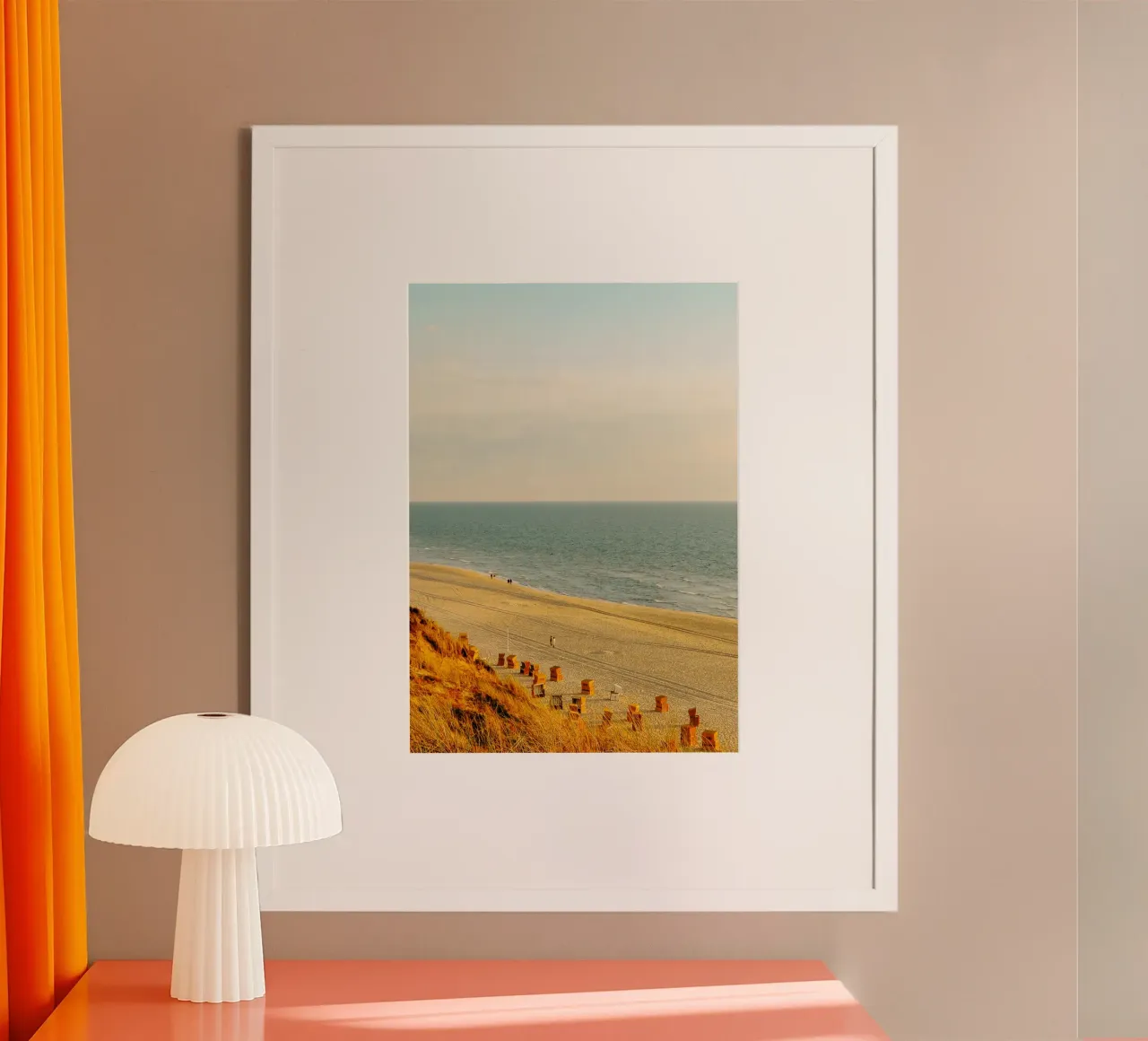 Nordsee poster con telaio in legno da Kudamm & Alpen