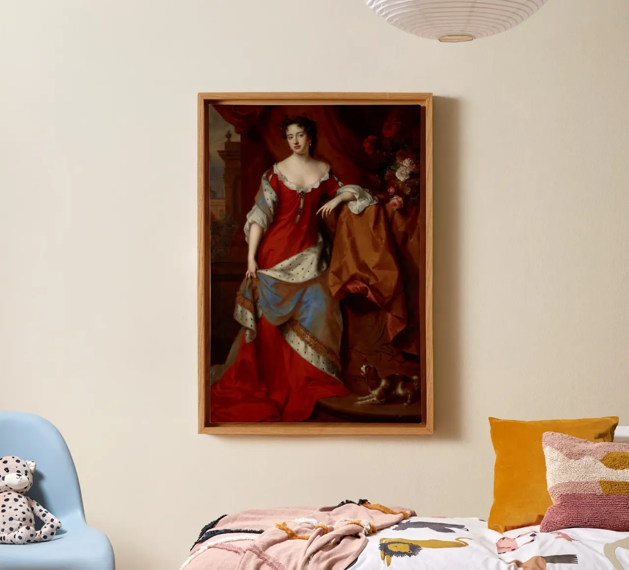 Willem Wissing and Jan van der Vaardt - Queen Anne canvas met Baklijst van William Store