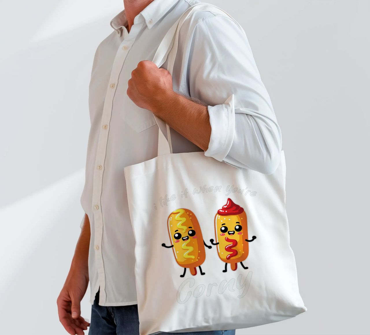 I like it when you're corny borsa in juta da edsonramosart