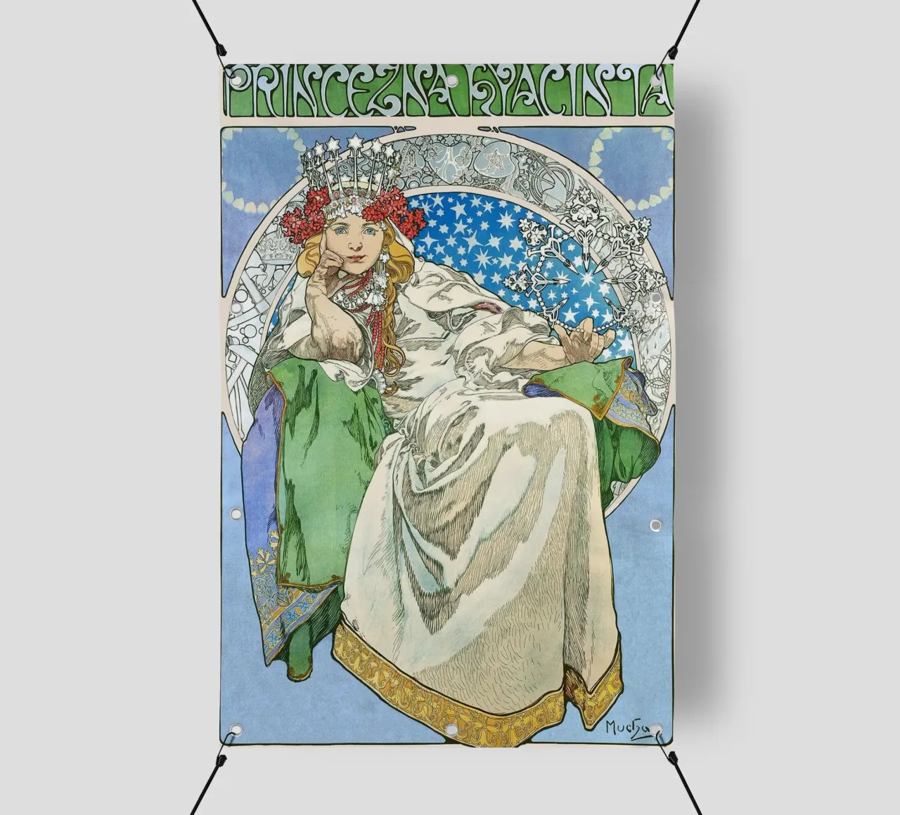 Alphonse Mucha - Principessa Giacinto telo in pvc da Timeless Artworks