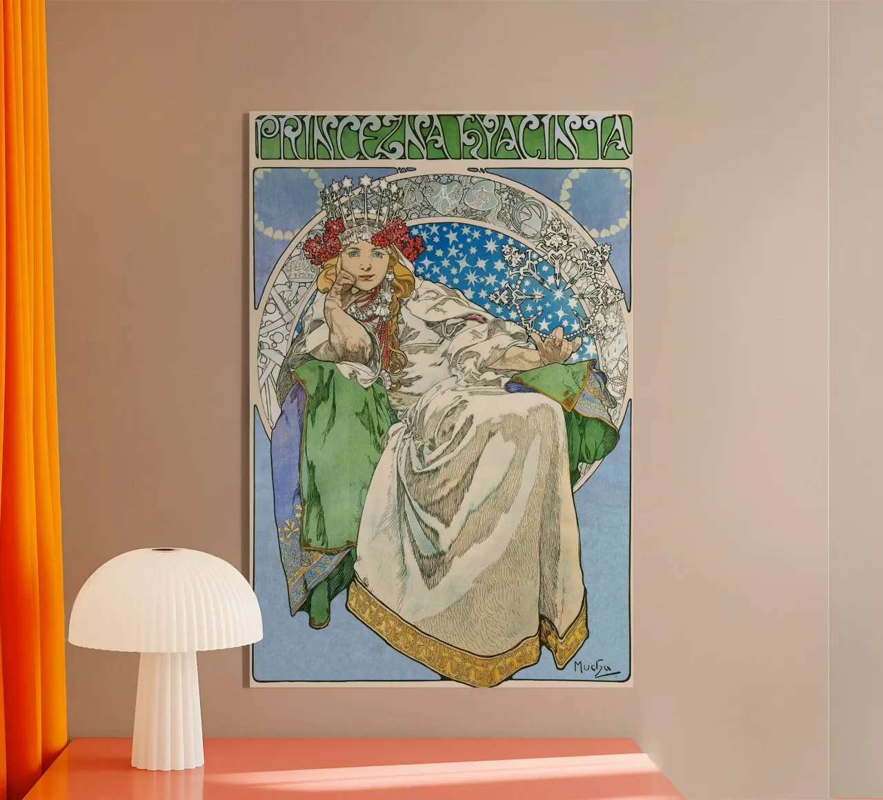 Alphonse Mucha - Principessa Giacinto plexiglass da Timeless Artworks
