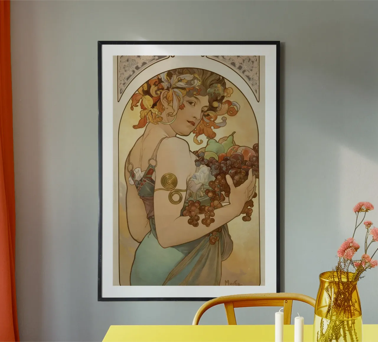Alphonse Mucha - Fruits poster by Timeless Artworks