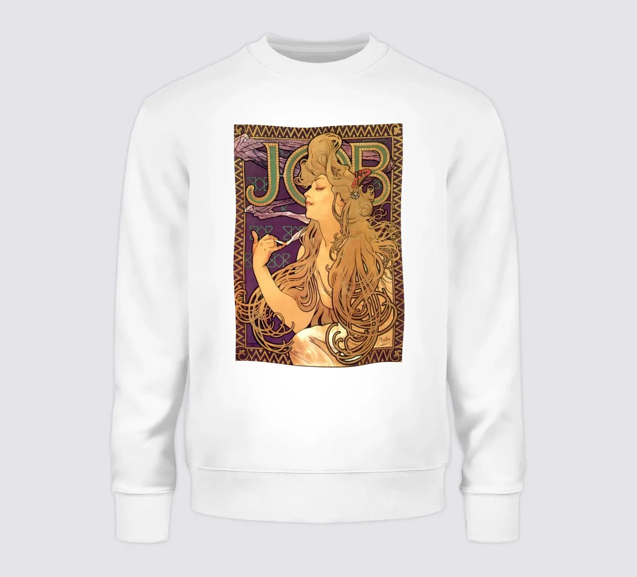 Alphonse Mucha - Sigarette di lavoro felpa da Timeless Artworks