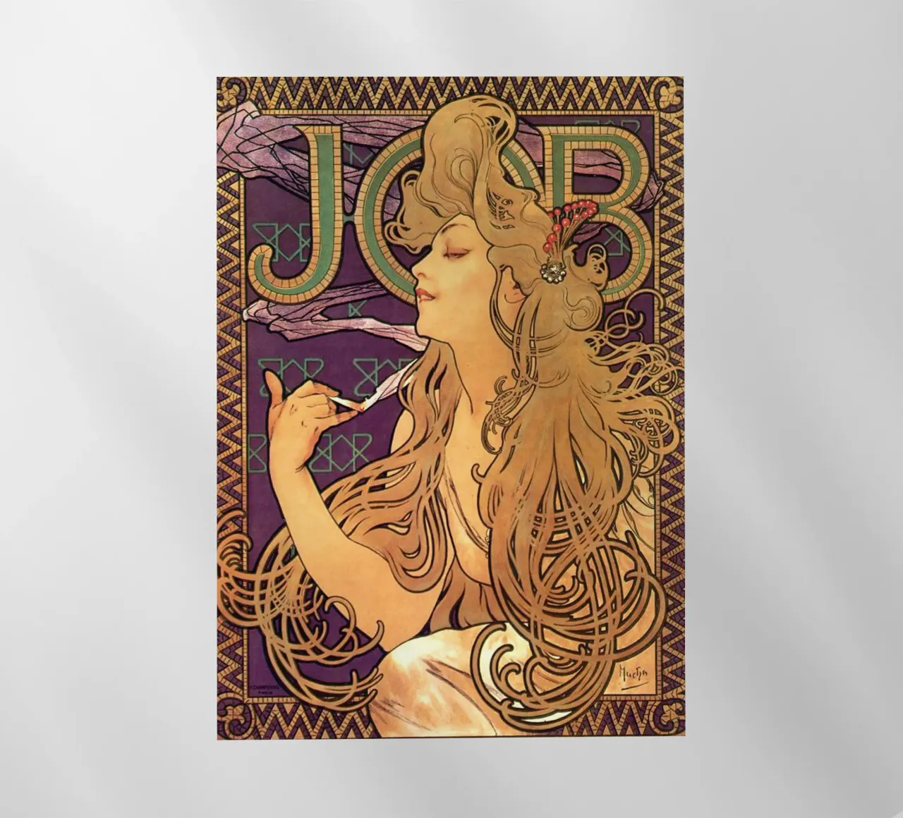 Alphonse Mucha - Sigarette di lavoro pellicola backlit da Timeless Artworks