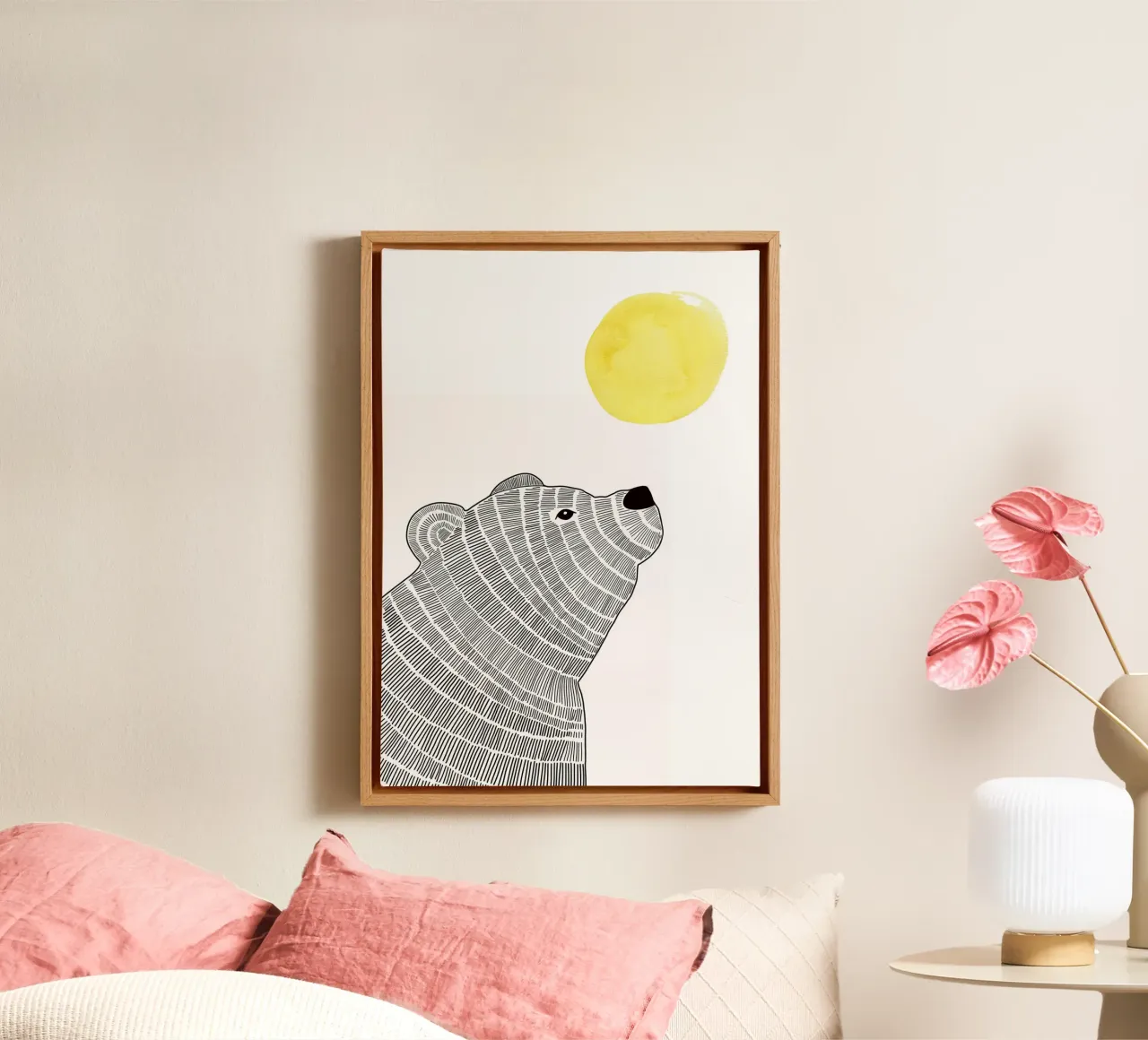Bär mit Sonne tela con Cornice a cassetta da BAINAI KIDS