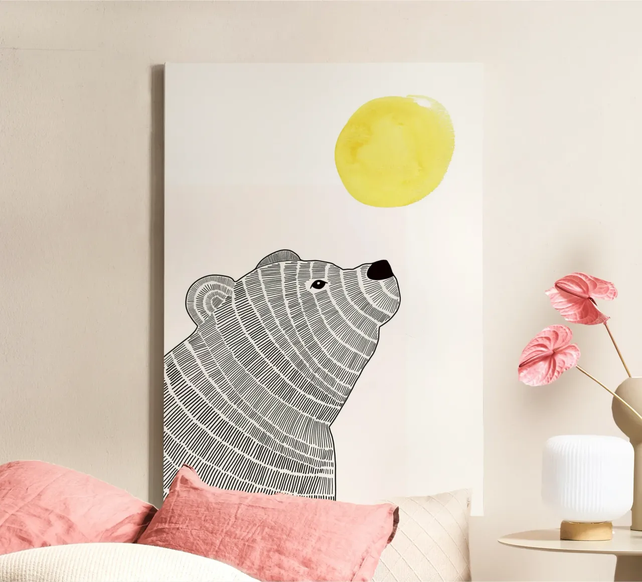 Bär mit Sonne tela con Cornice a cassetta da BAINAI KIDS