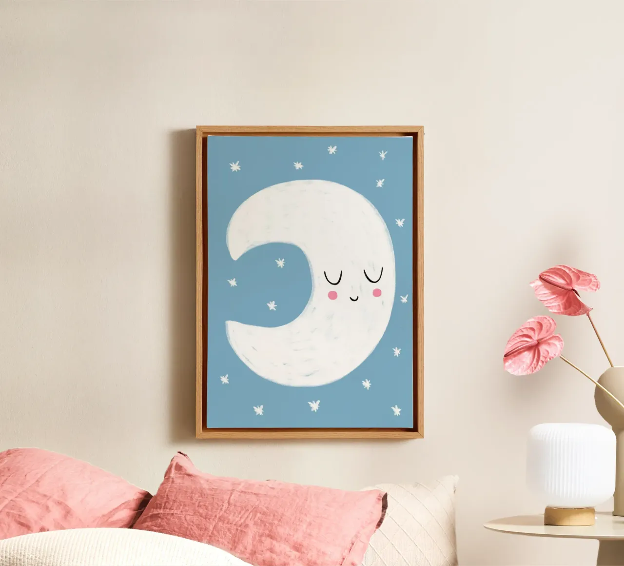 Kleiner blauer Mond tela con Cornice a cassetta da BAINAI KIDS