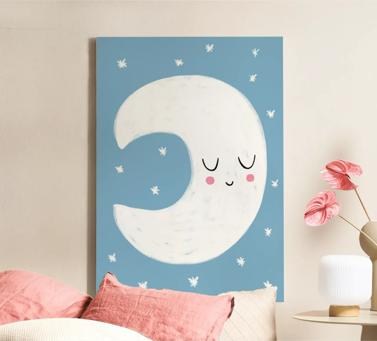 Kleiner blauer Mond tela con Cornice a cassetta da BAINAI KIDS