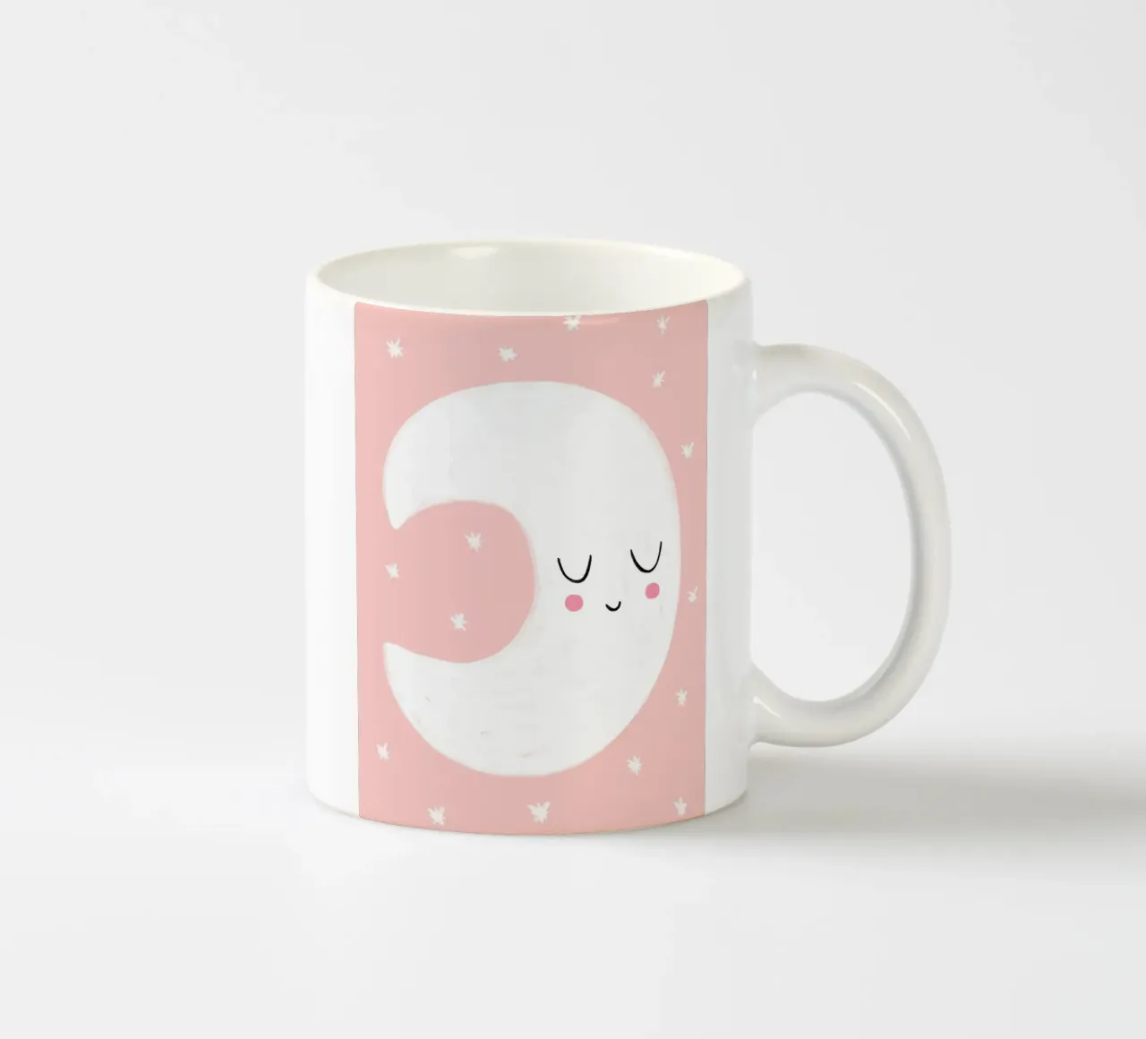 Kleiner rosa Mond tazza in ceramica da BAINAI KIDS
