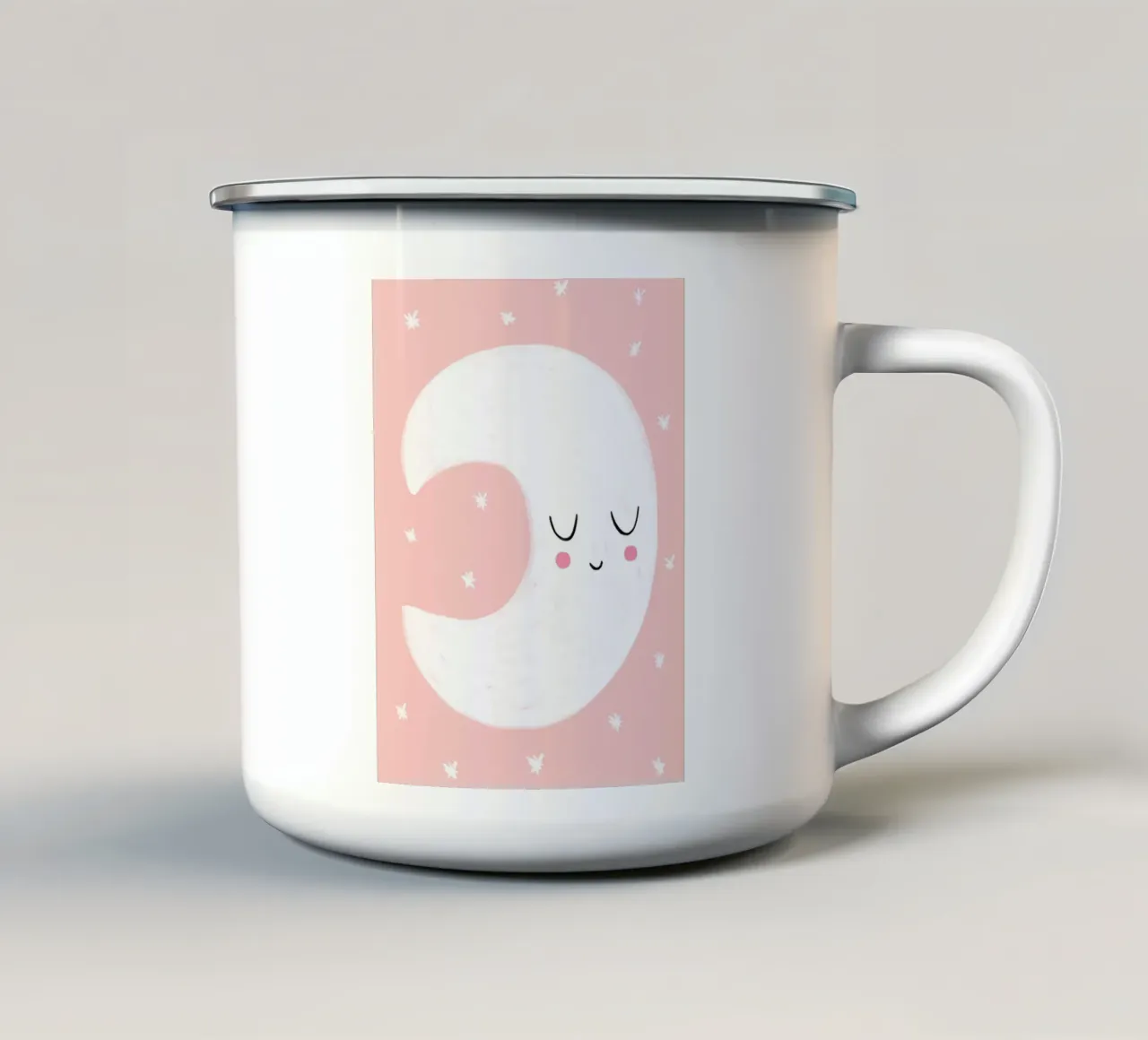 Kleiner rosa Mond tazza in smalto da BAINAI KIDS