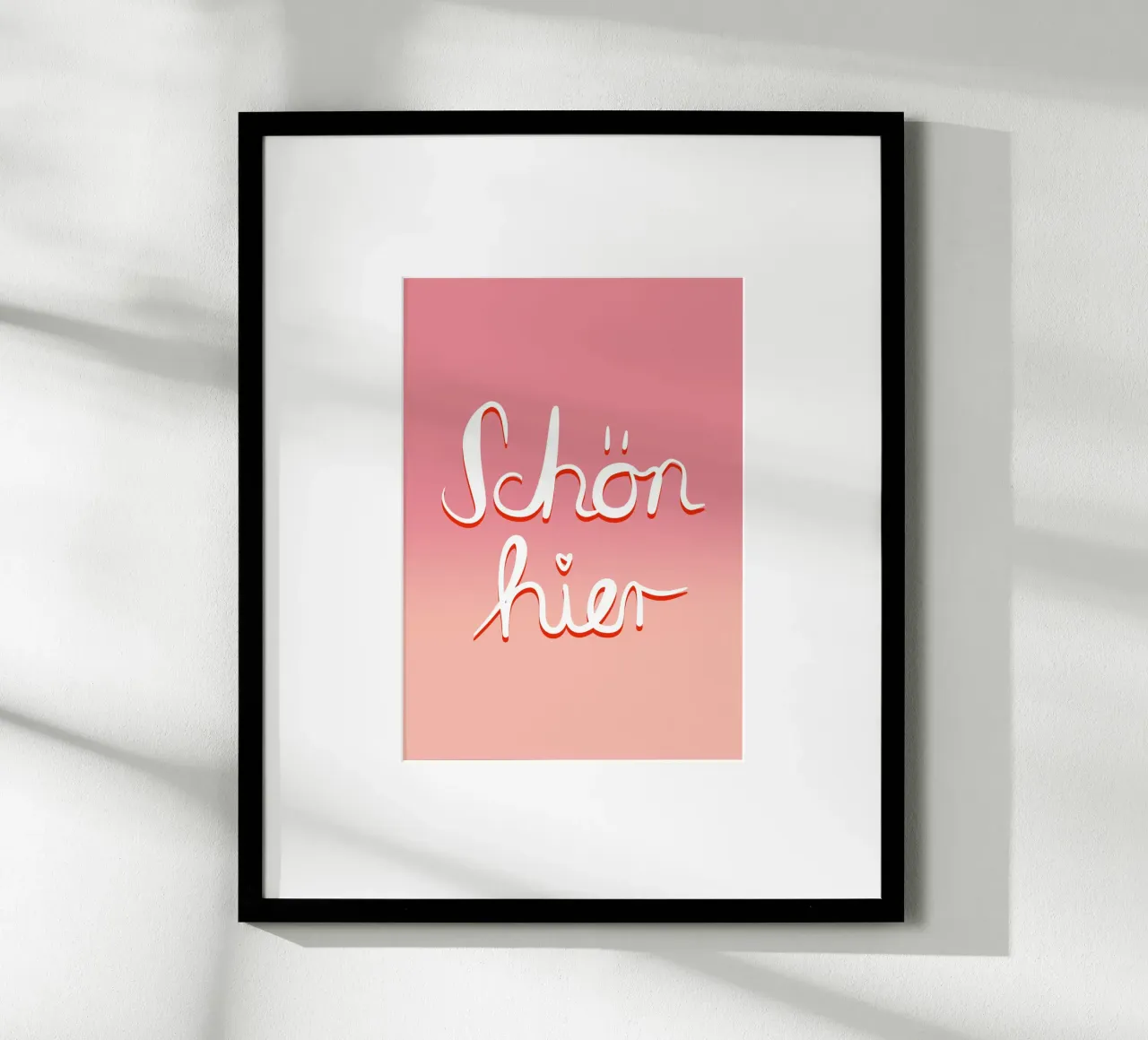 Schön hier rosa rot poster da BAINAI