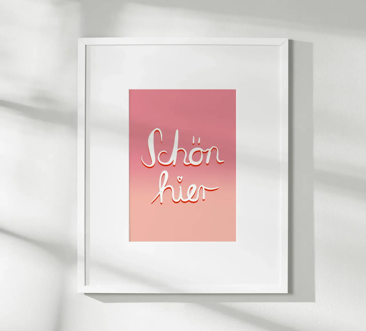 Schön hier rosa rot poster da BAINAI