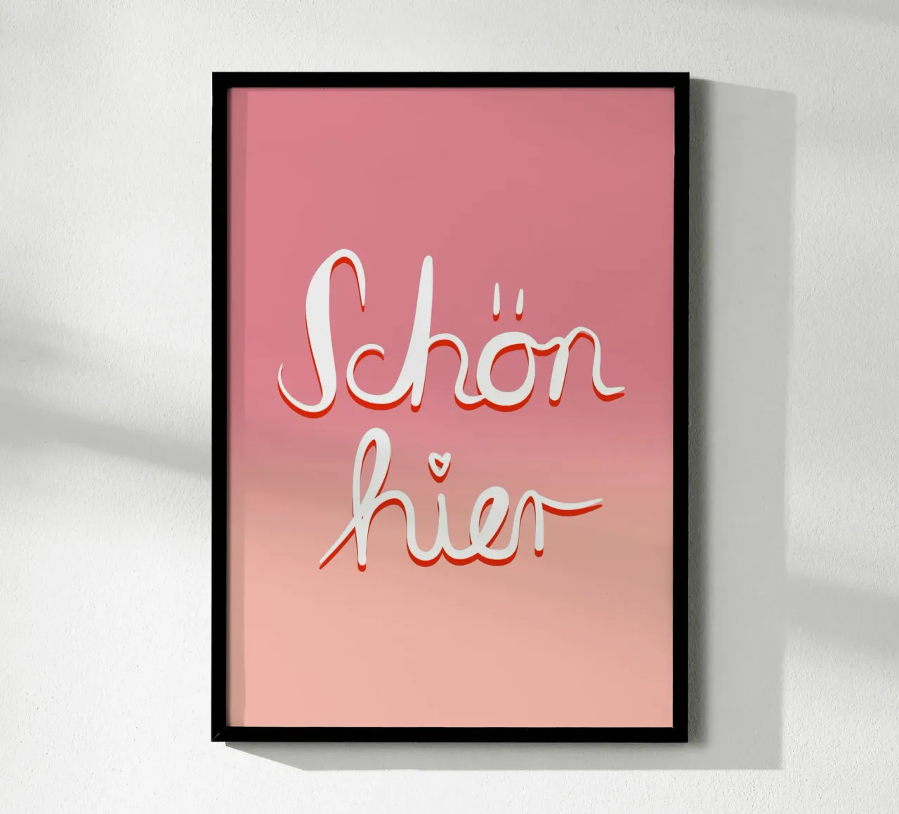 Schön hier rosa rot poster da BAINAI