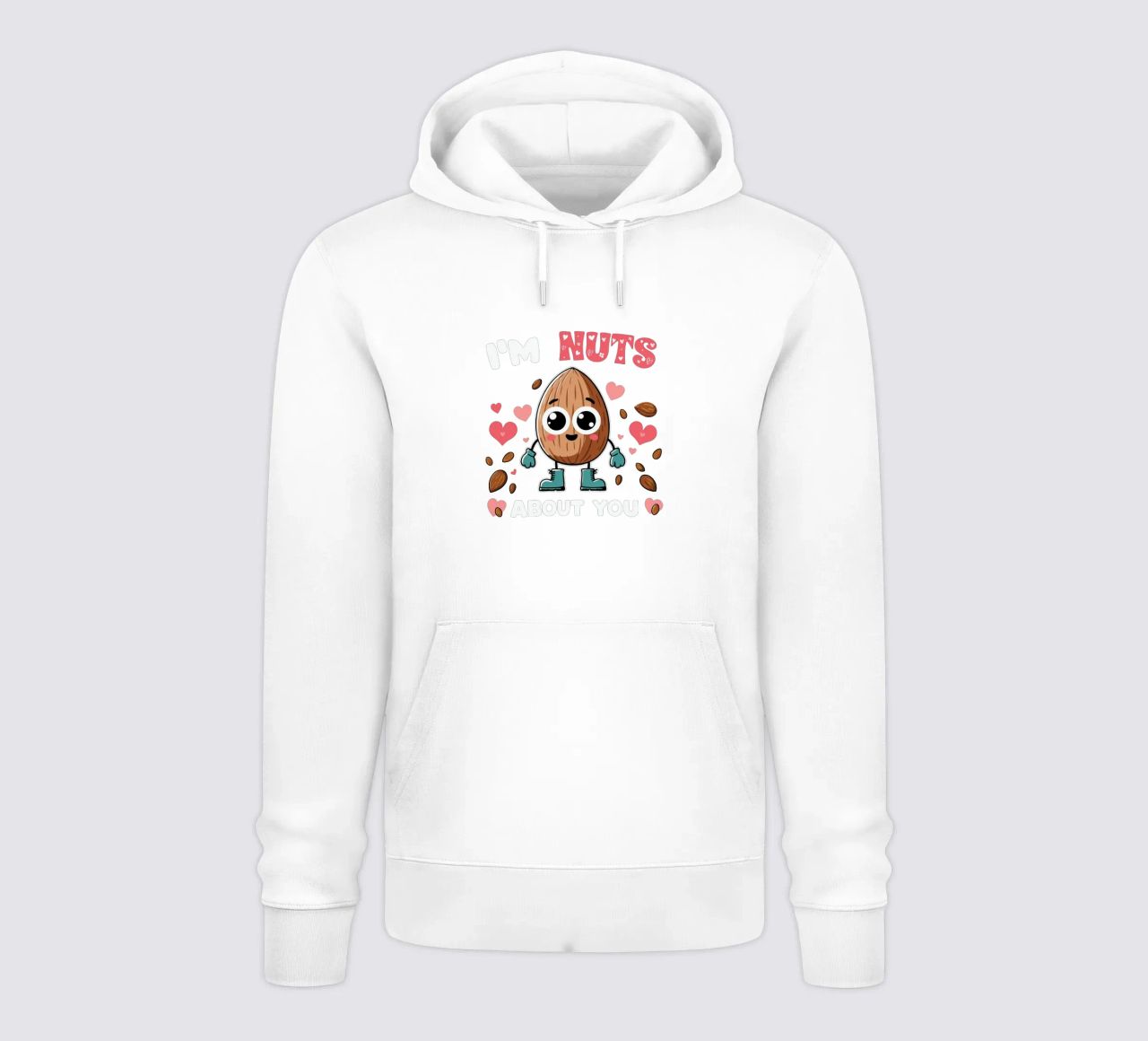 I'm nuts about you felpa con cappuccio da edsonramosart