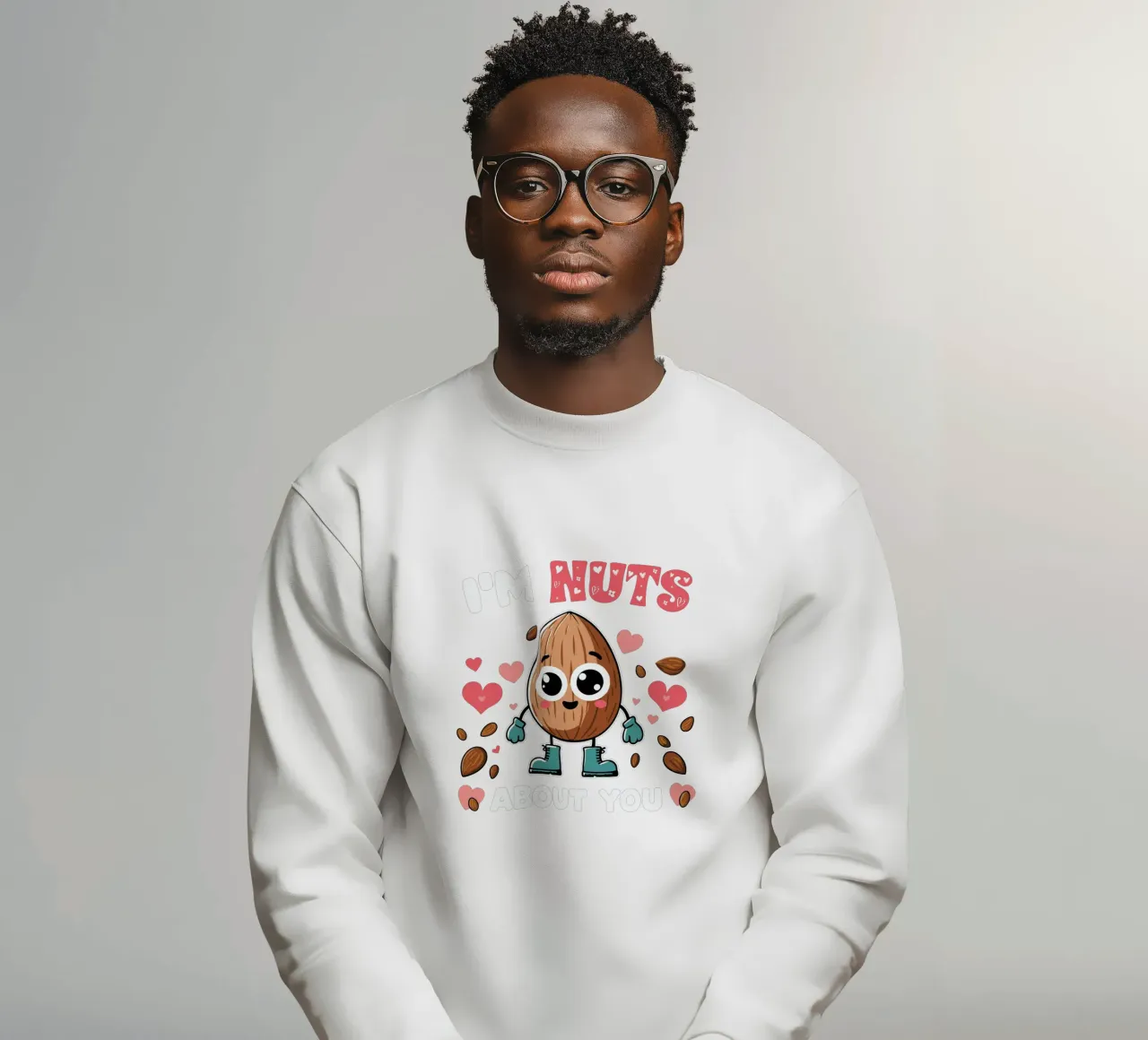 I'm nuts about you sweatshirt by edsonramosart