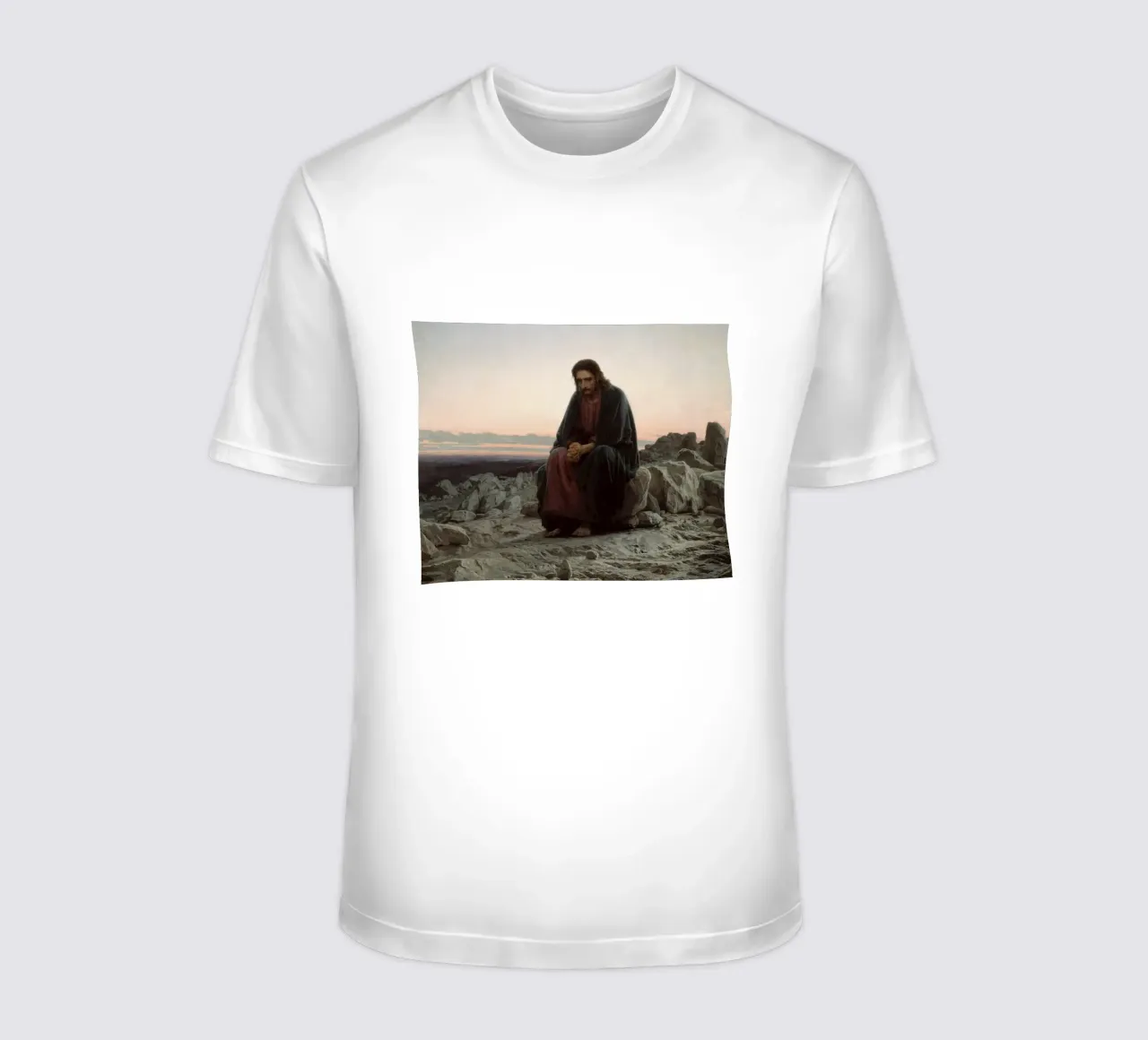 Ivan Kramskoi - Christus in der Wüste T-Shirt von Timeless Artworks