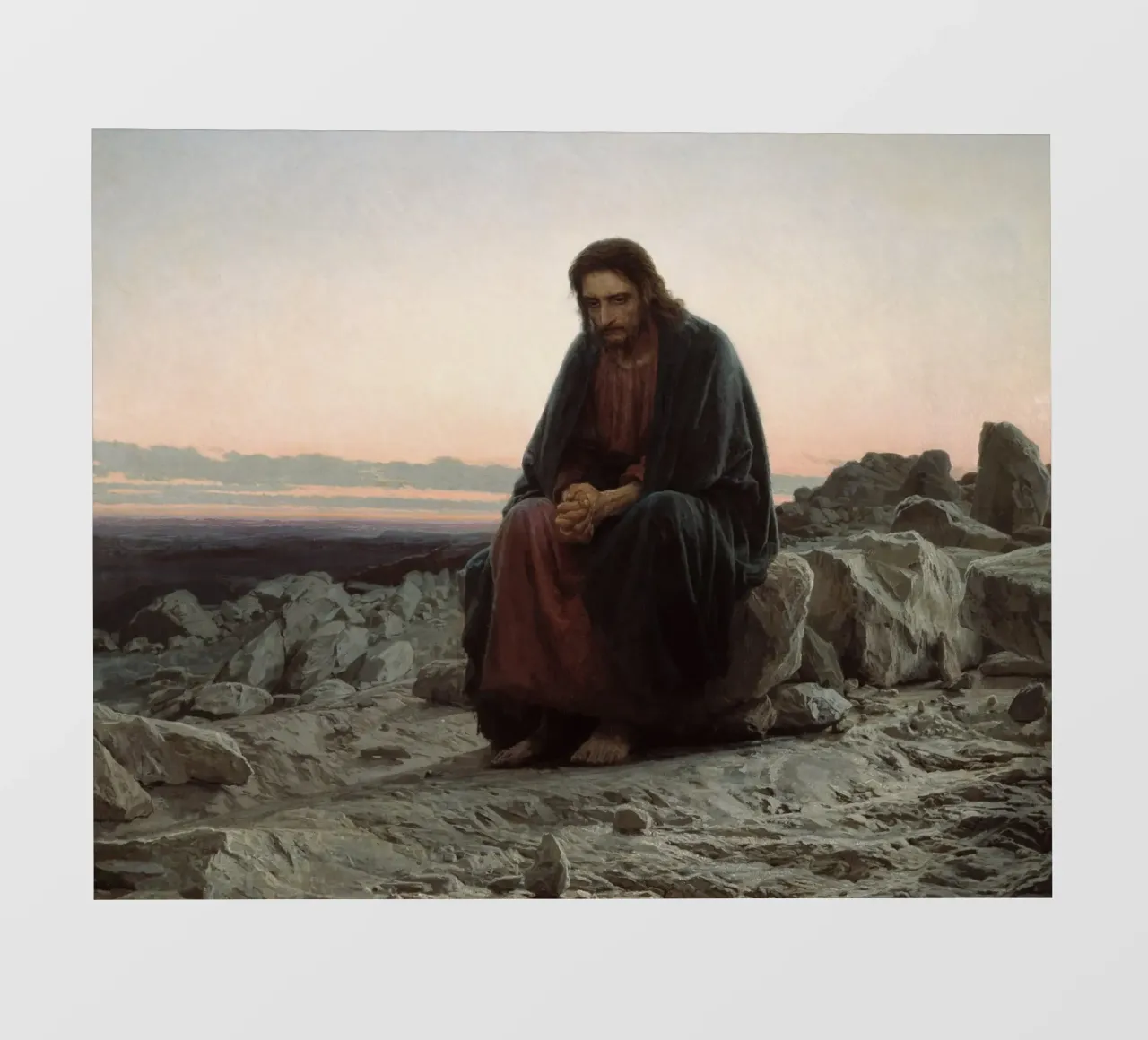 Ivan Kramskoi - Cristo nel deserto pellicola backlit da Timeless Artworks