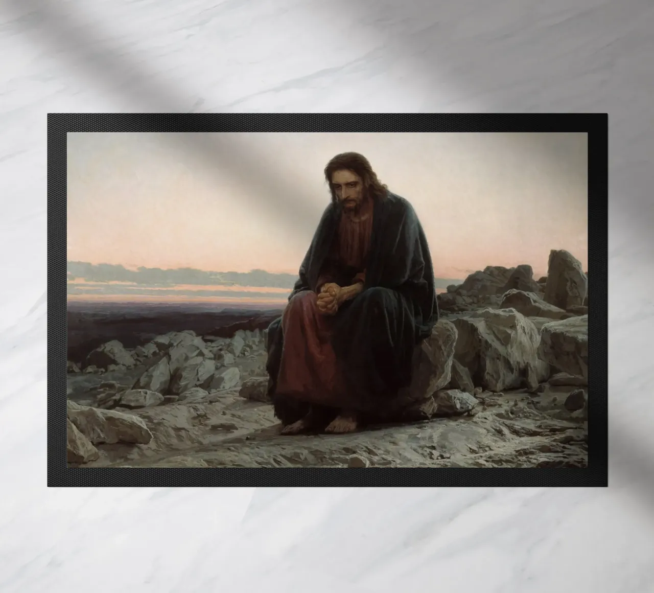 Ivan Kramskoi - Cristo nel deserto zerbino da Timeless Artworks
