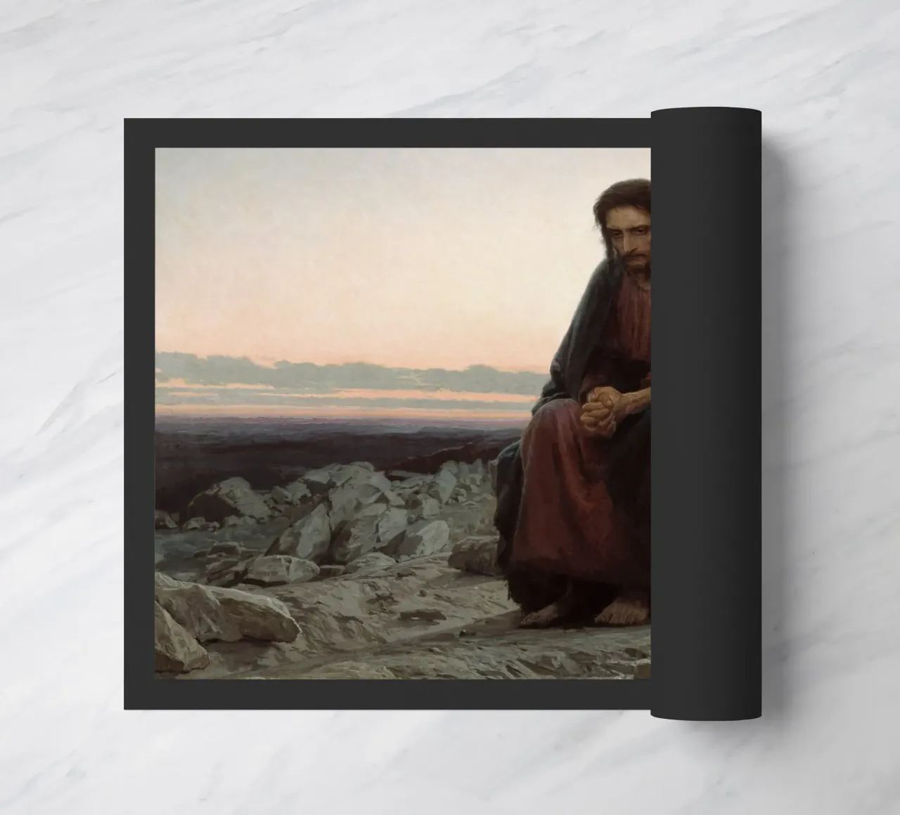 Ivan Kramskoi - Cristo nel deserto zerbino da Timeless Artworks