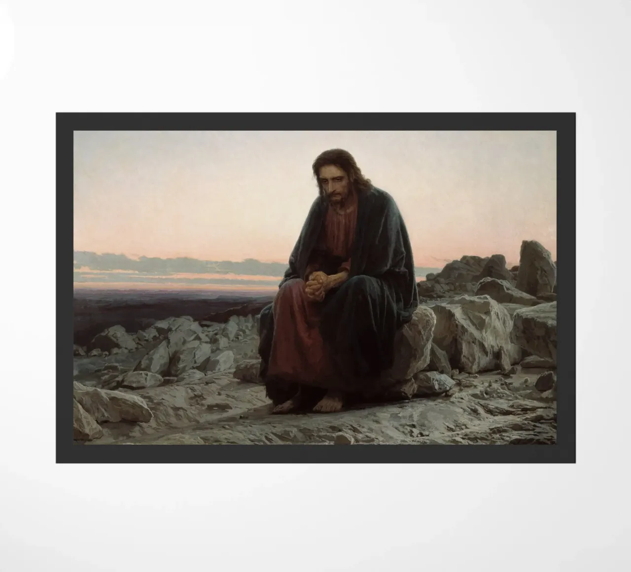 Ivan Kramskoi - Cristo nel deserto zerbino da Timeless Artworks