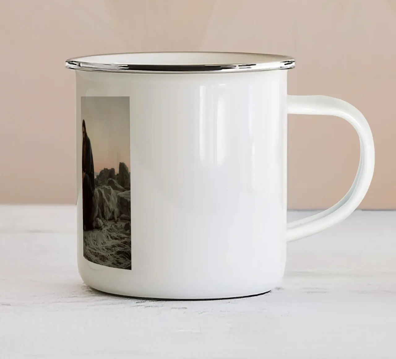 Ivan Kramskoi - Cristo nel deserto tazza in smalto da Timeless Artworks
