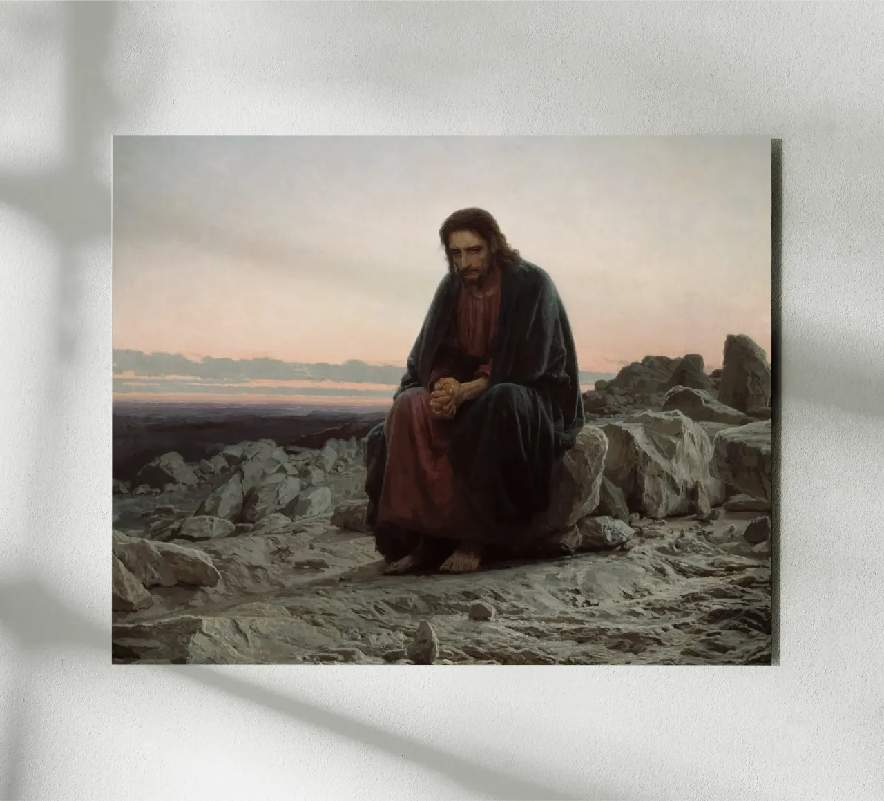 Ivan Kramskoi - Cristo nel deserto alluminio dibond da Timeless Artworks