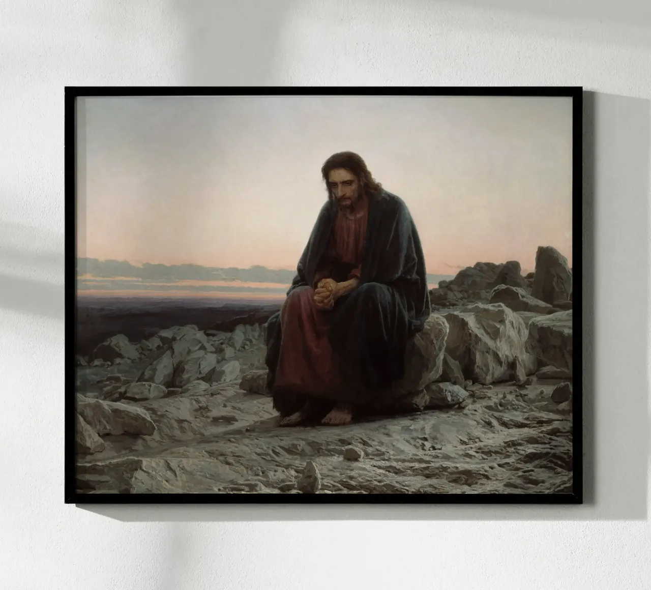 Ivan Kramskoi - Cristo nel deserto carta hahnemühle da Timeless Artworks