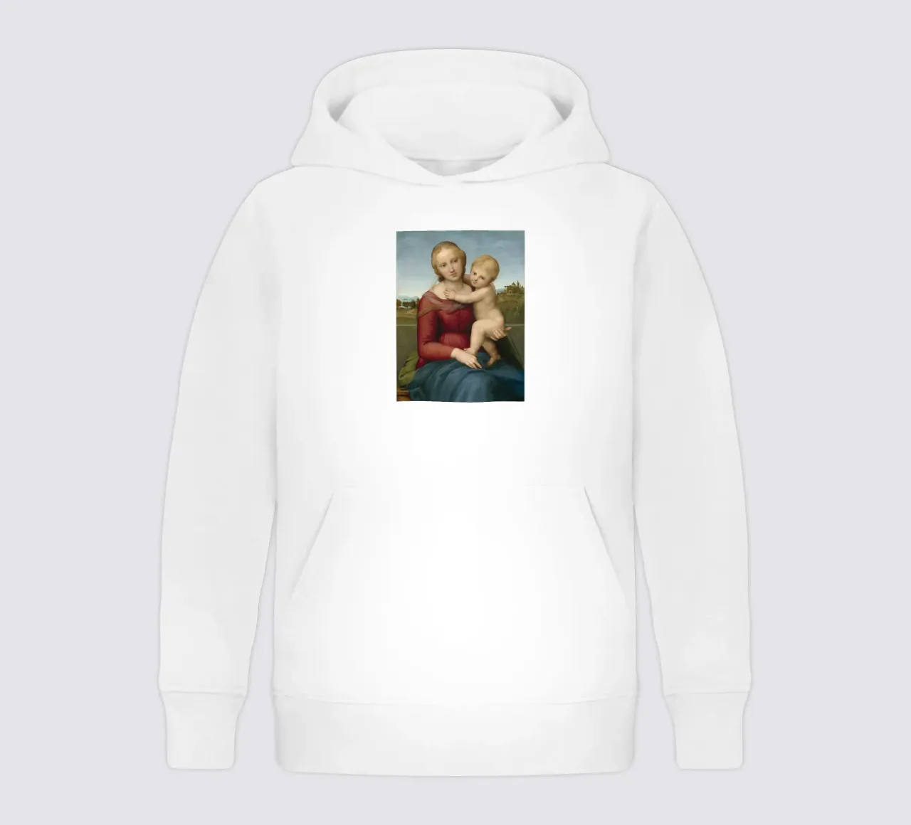 Raffaello - La piccola Madonna di Cowper felpa bambino con cappuccio da Timeless Artworks