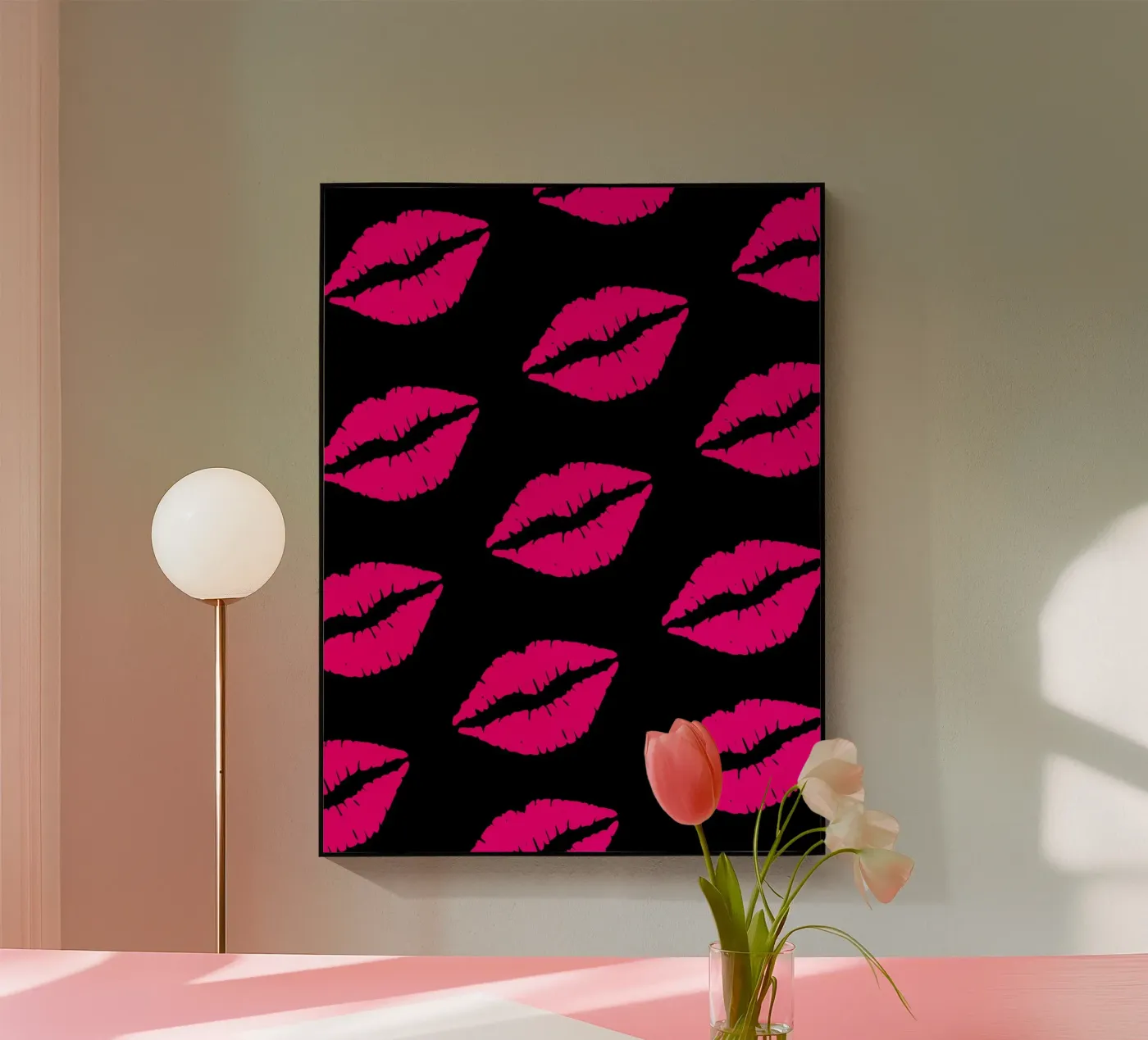 Pink Lips Acryl-Glas von Dreamer10