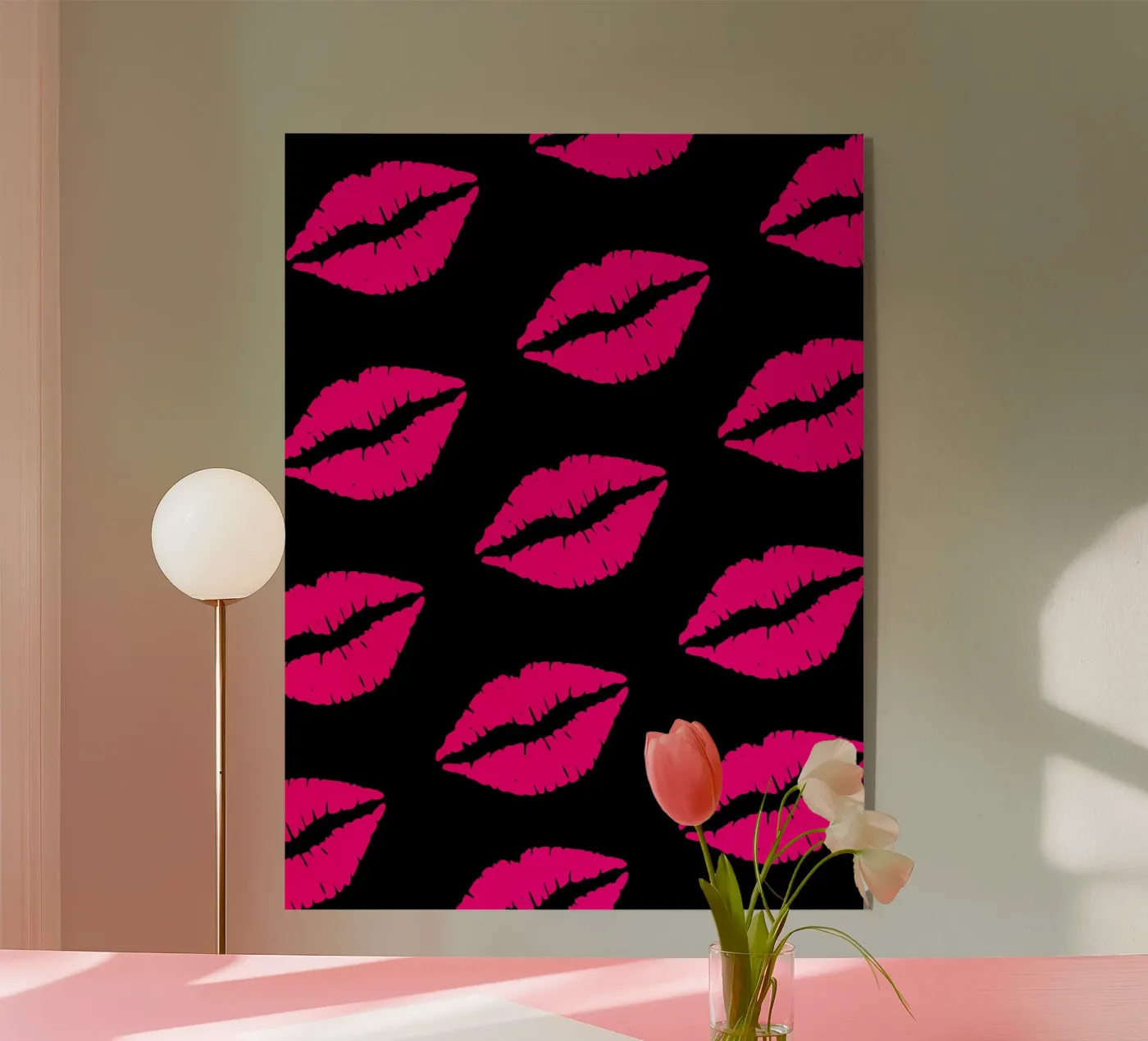 Pink Lips Acryl-Glas von Dreamer10