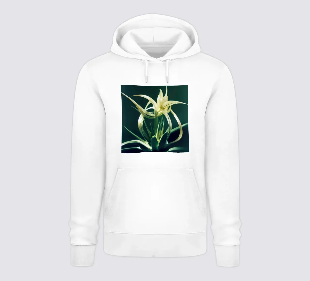 Macro fiore di Aloe Vera felpa con cappuccio da Bold Blooms