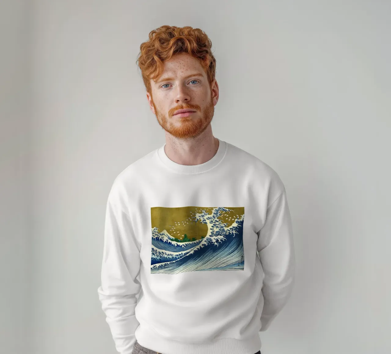 The Big Wave - Katsushika Hokusai sweatshirt by Timeless Artworks