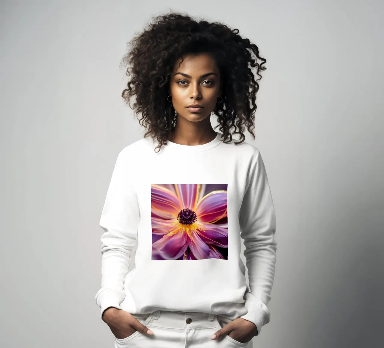 Macro Anemoon Bloem sweatshirt van Bold Blooms