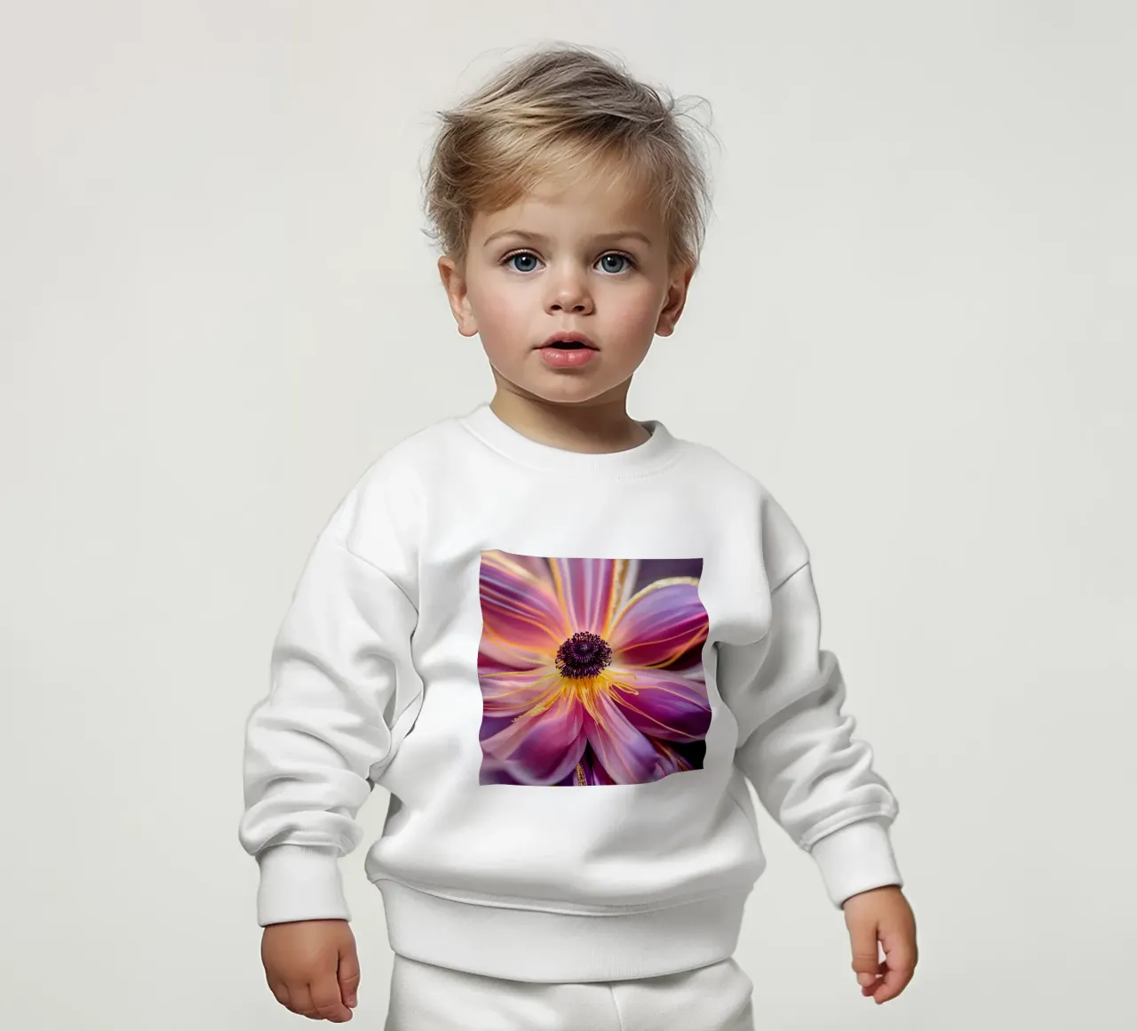 Macro Flor de anémona sudadera de bebé de Bold Blooms
