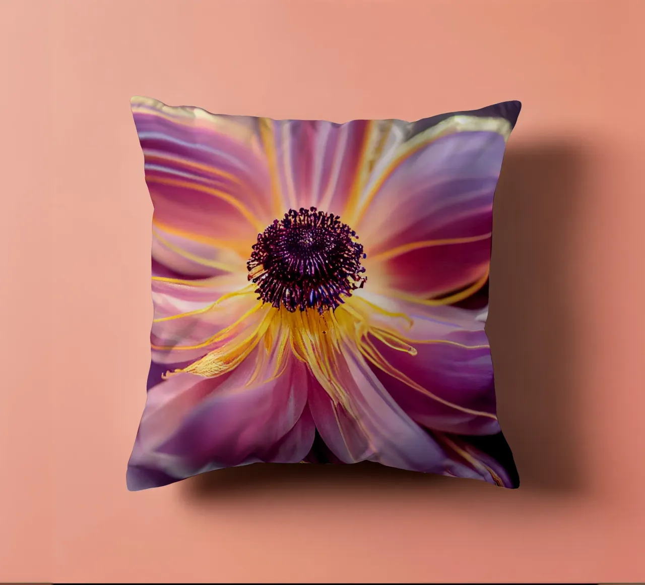 Makro Anemone Blume Kissen von Bold Blooms