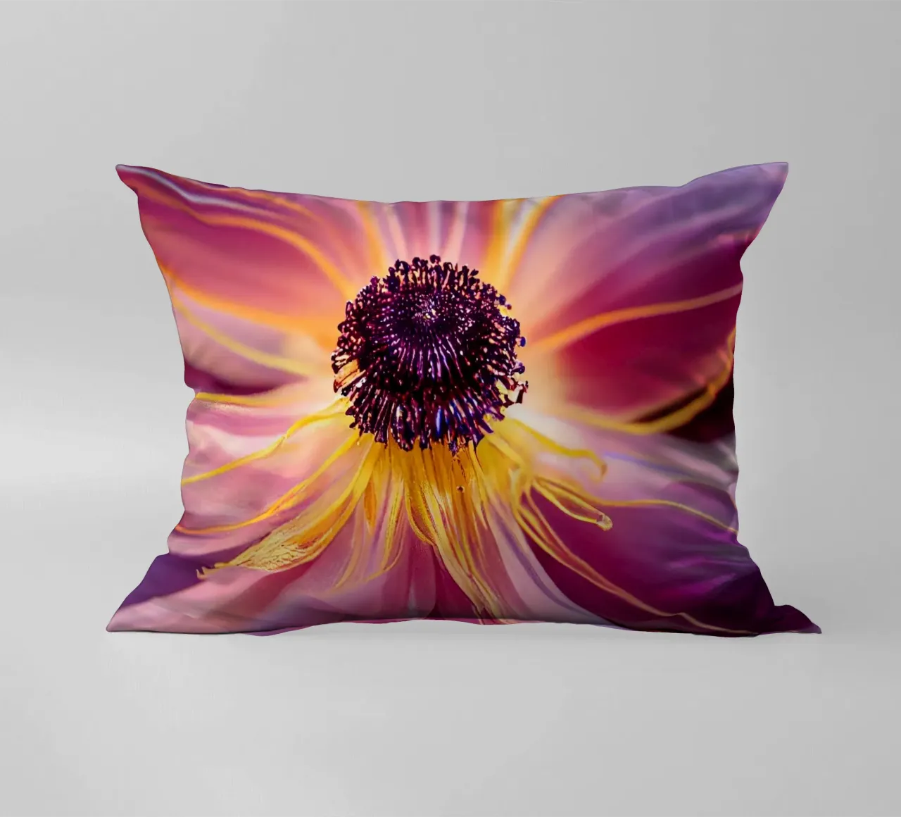Makro Anemone Blume Kissen von Bold Blooms