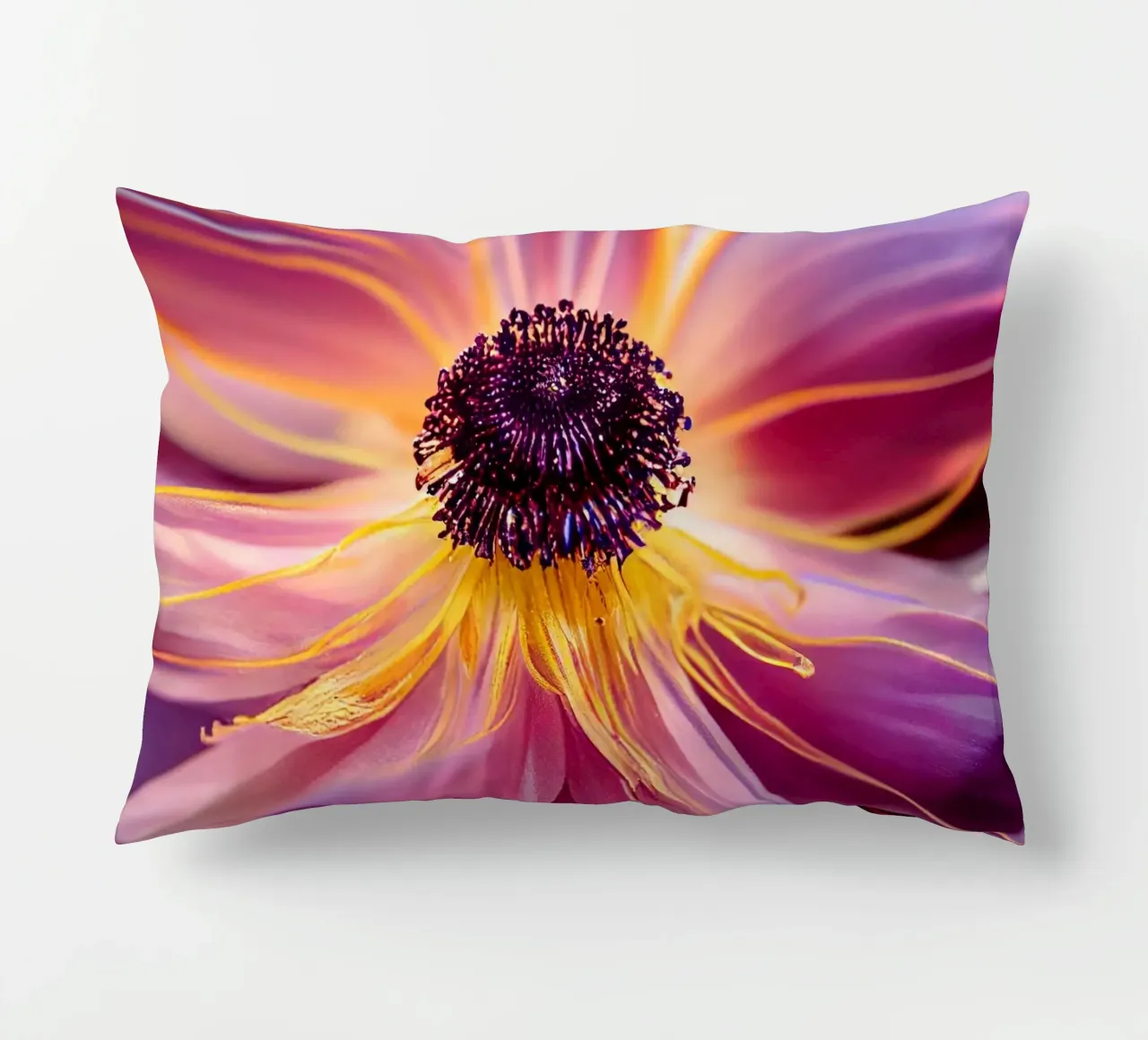 Makro Anemone Blume Kissen von Bold Blooms