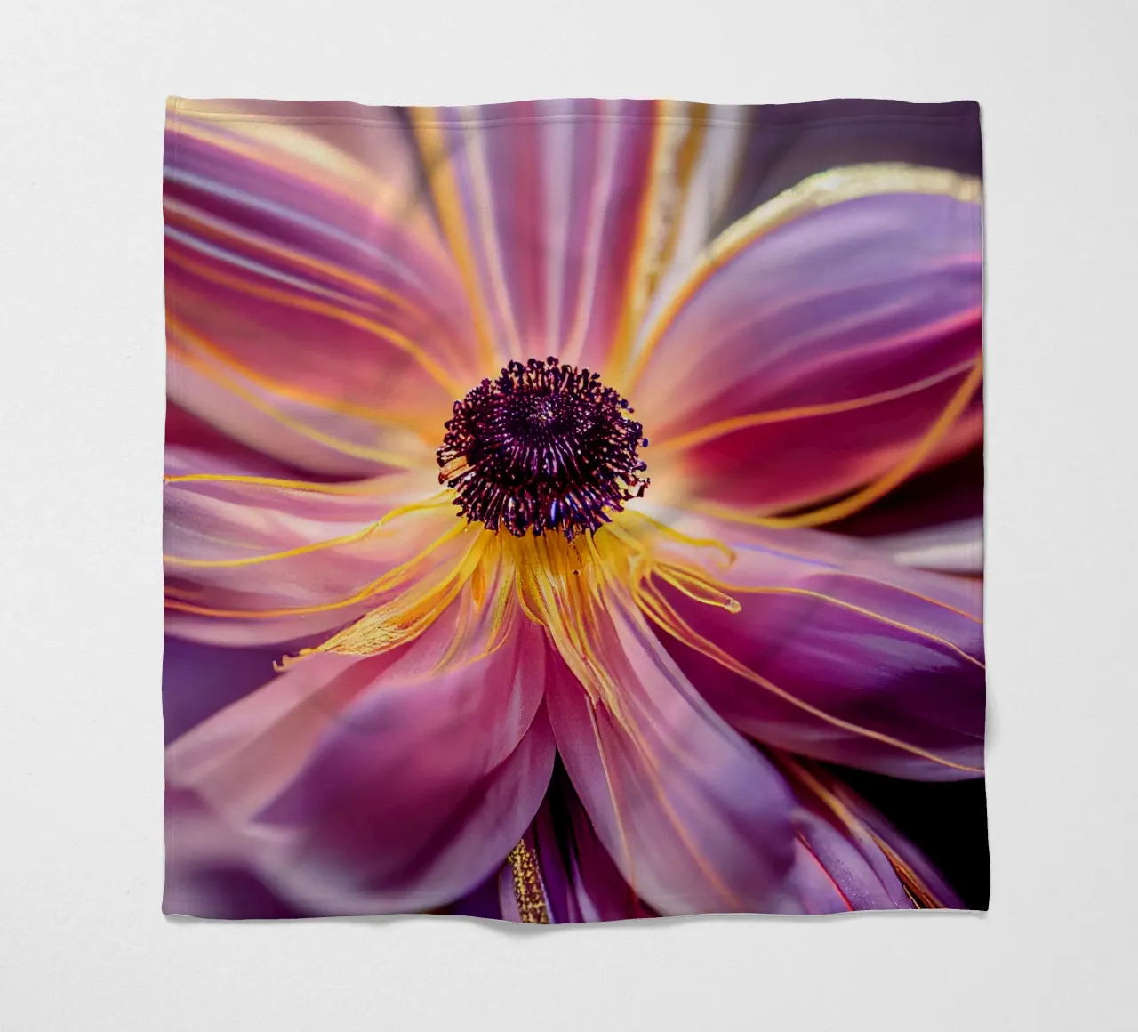 Macro Anemoon Bloem fleecedeken van Bold Blooms