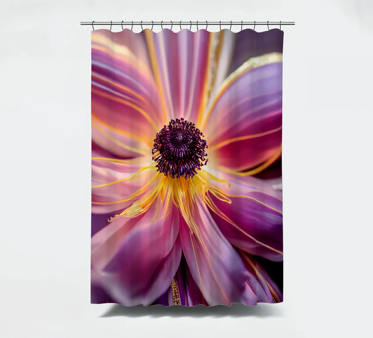 Macro fiore di anemone tenda da doccia da Bold Blooms