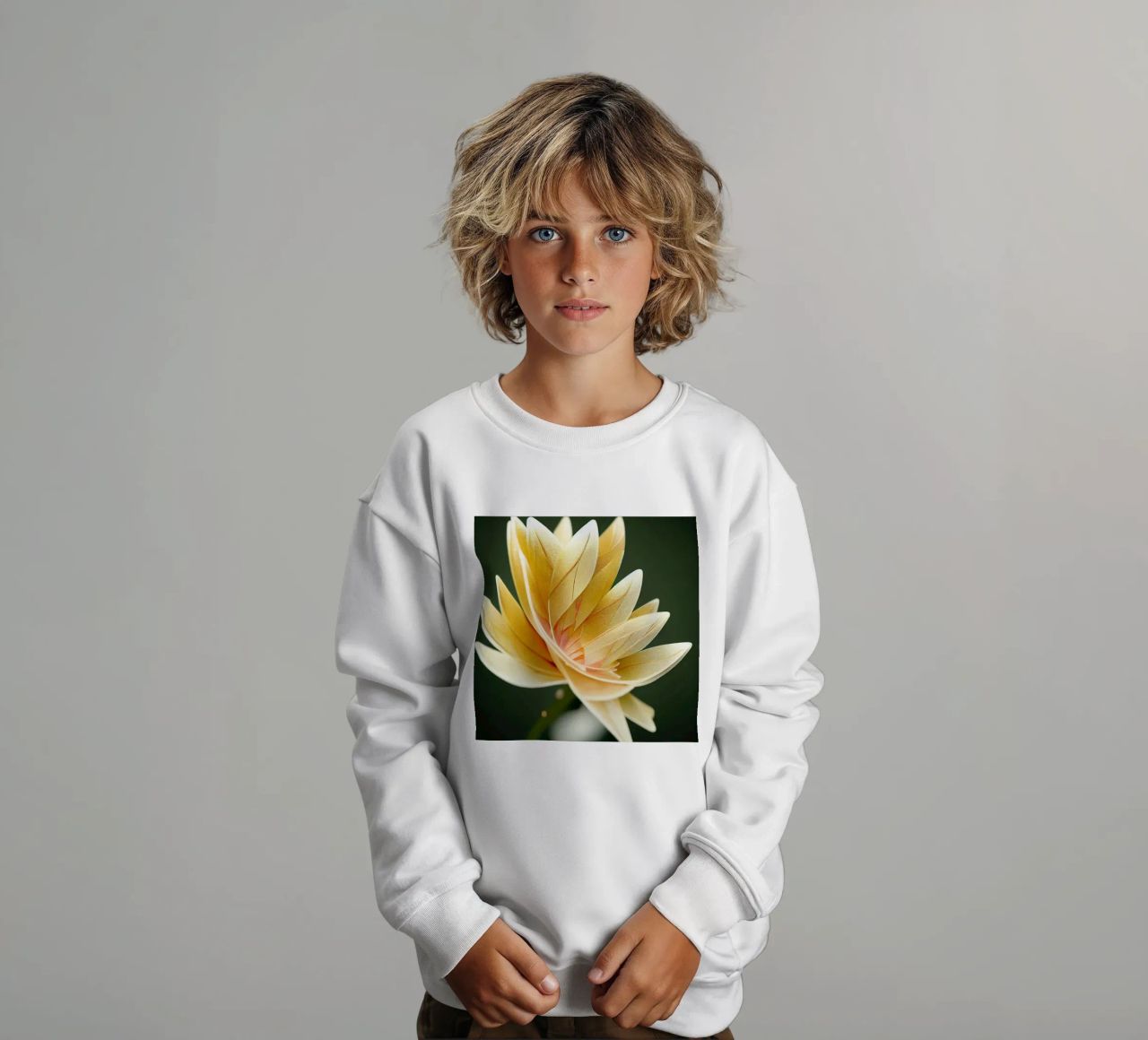 Fiore Macro Ashok felpa bambino da Bold Blooms
