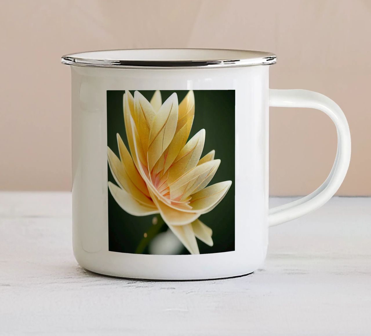 Fiore Macro Ashok tazza in smalto da Bold Blooms