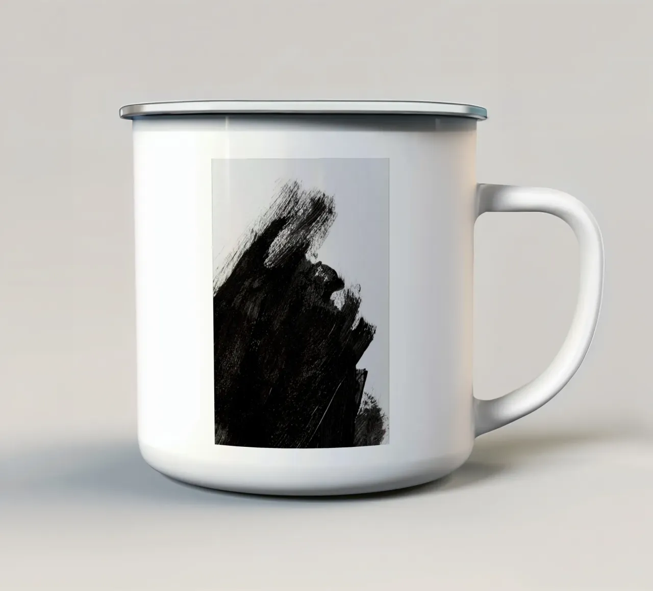 Black brushstrokes tazza in smalto da LisaArtes
