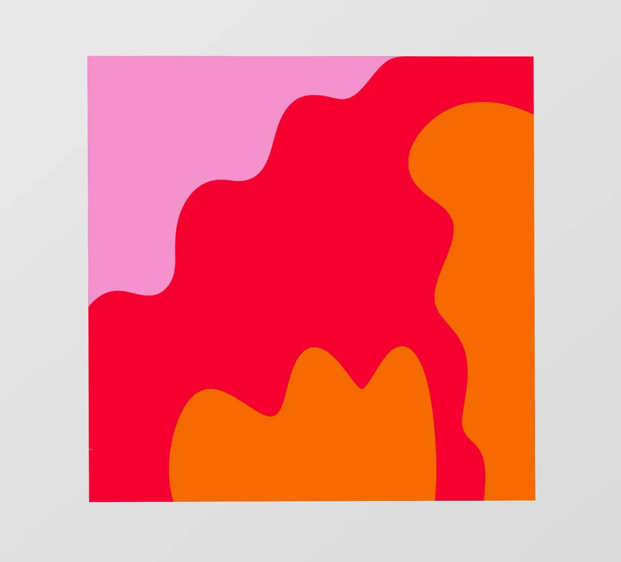 Forme di color blocking rosa, rosso, arancione telo in pvc da Wackapacka