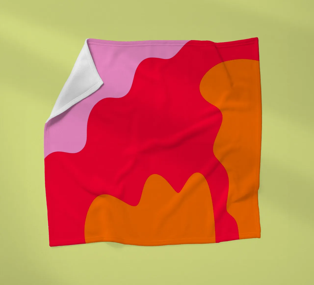 Forme di color blocking rosa, rosso, arancione coperta in pile da Wackapacka