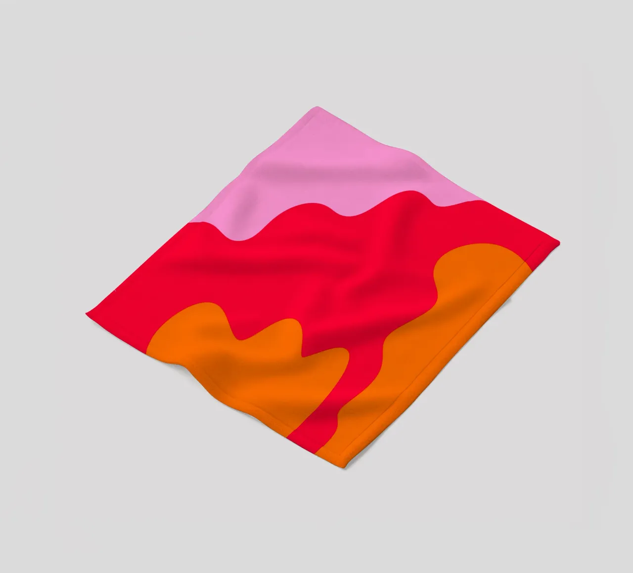 Forme di color blocking rosa, rosso, arancione coperta in pile da Wackapacka