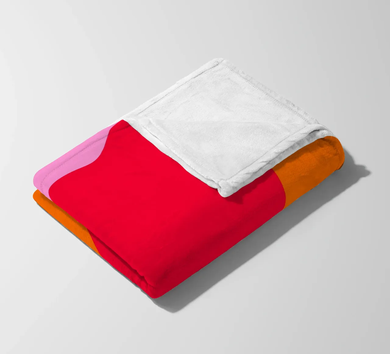 Forme di color blocking rosa, rosso, arancione coperta in pile da Wackapacka