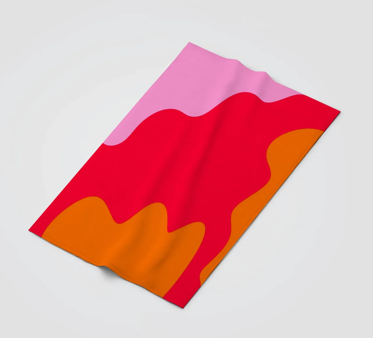 Forme di color blocking rosa, rosso, arancione coperta in pile da Wackapacka