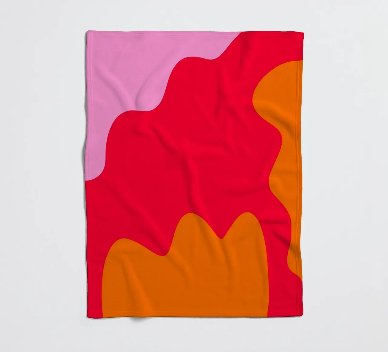 Forme di color blocking rosa, rosso, arancione coperta in pile da Wackapacka